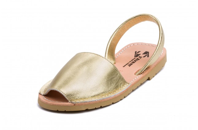 Sandale S'Avam - Avarca de Menorca, din piele naturala, Auriu Perlado