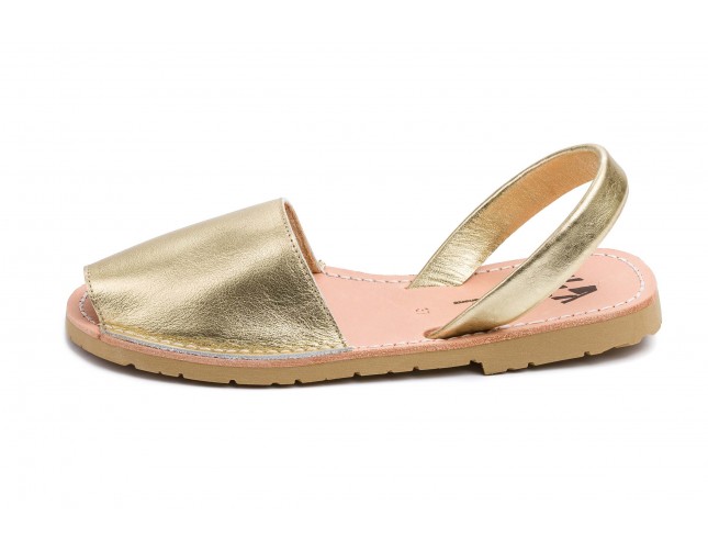 Sandale S'Avam - Avarca de Menorca, din piele naturala, Auriu Perlado