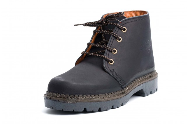 Bocanci Cruan, din piele naturala, model TITAN 0420, Negru