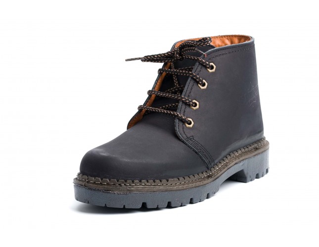 Bocanci Cruan, din piele naturala, model TITAN 0420, Negru