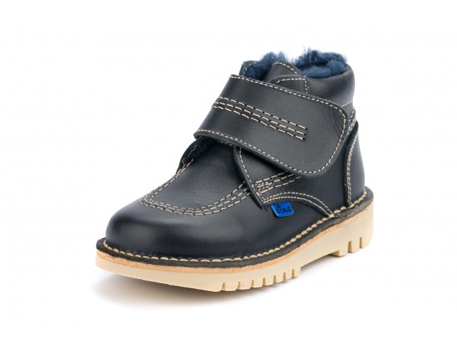 Ghete ATXA, din piele naturala, model MAKRO 2145V, Marin