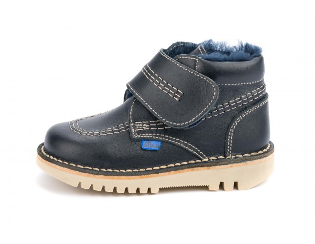 Ghete ATXA, din piele naturala, model MAKRO 2145V, Marin