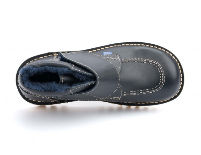 Ghete ATXA, din piele naturala, model MAKRO 2145V, Marin