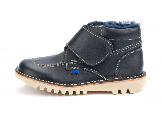 Ghete ATXA, din piele naturala, model MAKRO 2145V, Marin