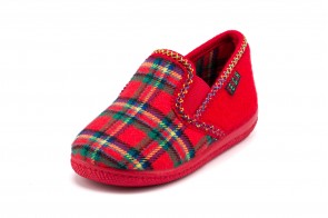 Pantofiori de casa Cruan, model PANO CUADROS 0602, Rosu