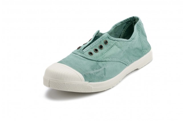 Tenisi Natural World, model Elastico, Verde Albahaca, aspect Stone-Washed