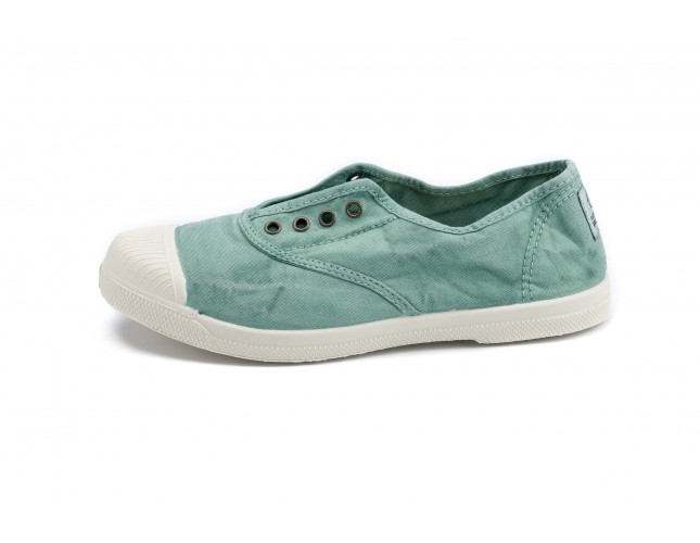 Tenisi Natural World, model Elastico, Verde Albahaca, aspect Stone-Washed