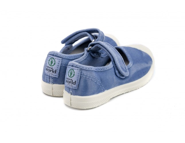 Tenisi Natural World pentru copii, model Mercedes, Bleu Celeste