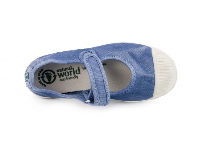 Tenisi Natural World pentru copii, model Mercedes, Bleu Celeste