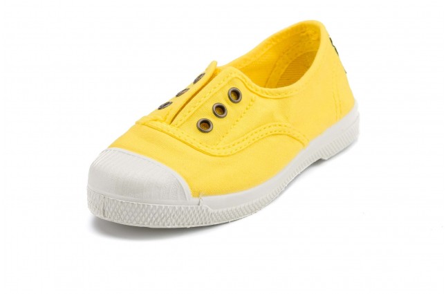 Tenisi Natural World pentru copii, model Elastico, Galben