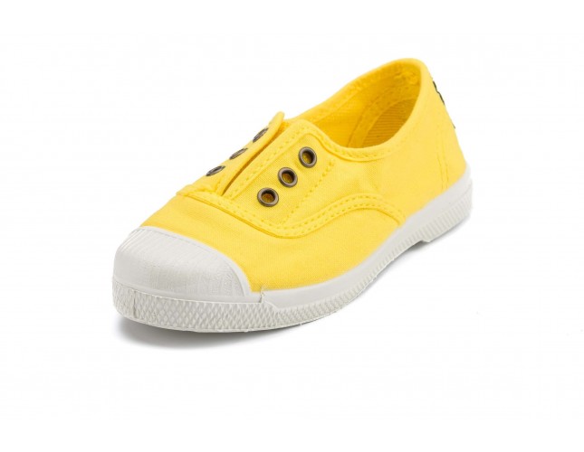 Tenisi Natural World pentru copii, model Elastico, Galben