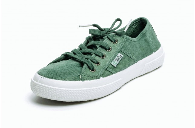 Tenisi Natural World, model Basquet 901B, Verde Albahaca, aspect Stone-Washed