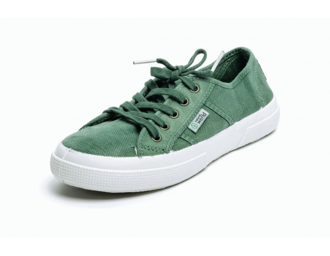 Tenisi Natural World, model Basquet 901B, Verde Albahaca, aspect Stone-Washed