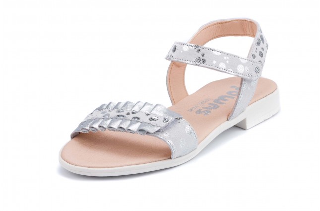 Sandale Yowas pentru copii, model Dalmata, Argintiu