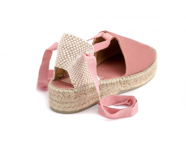 Sandale Gaimo din panza, model VALENCIANA 02, Rosa