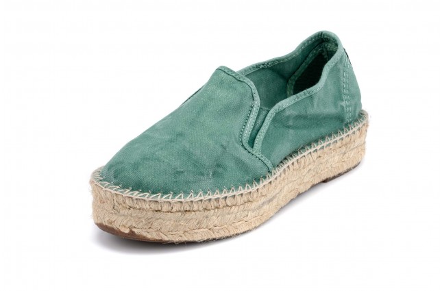 Espadrile Natural World, model Cangrejo Yute 679, Verde Albahaca