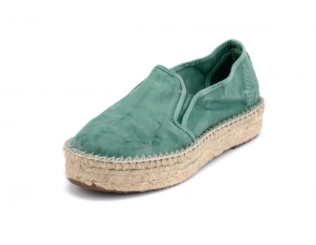 Espadrile Natural World, model Cangrejo Yute 679, Verde Albahaca