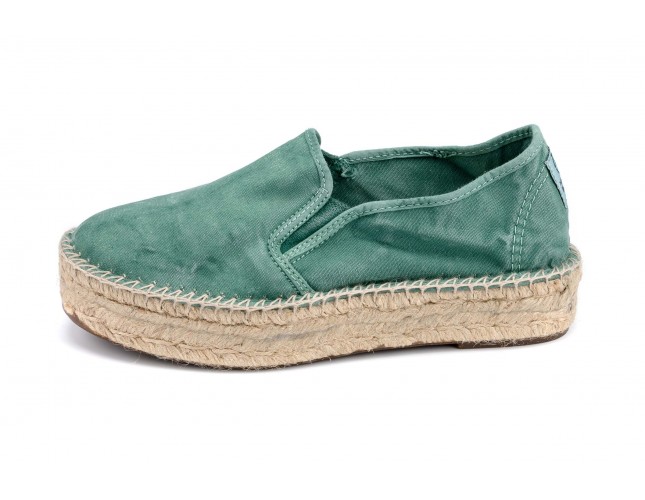 Espadrile Natural World, model Cangrejo Yute 679, Verde Albahaca