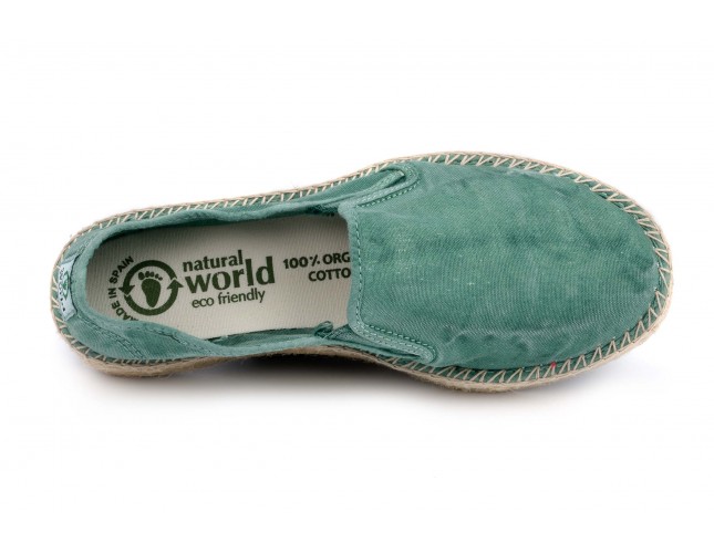 Espadrile Natural World, model Cangrejo Yute 679, Verde Albahaca