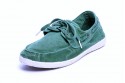 Pantofi Natural World, model Nautico 303, Verde Albahaca, aspect Stone-Washed