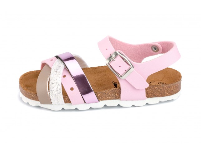 Sandale Maison de l'Espadrille din piele eco, pentru copii, model BOUCLE 3588, Multicolor