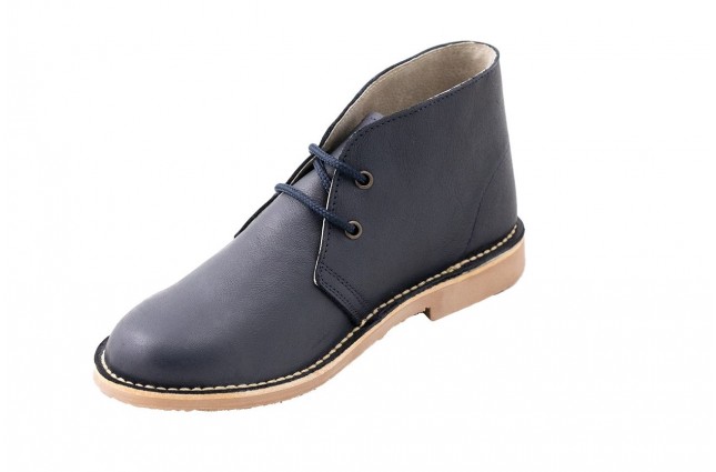 Ghete Safari, piele Samun, Albastru Atlantic