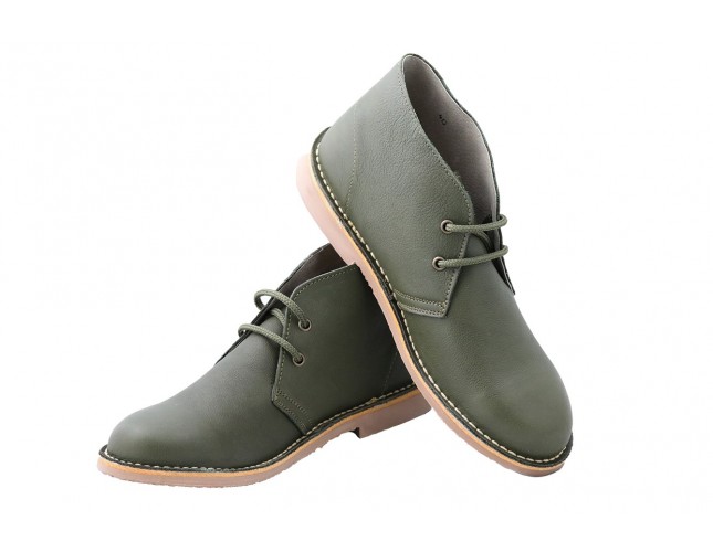 Ghete Safari, piele Samun, Verde Militar