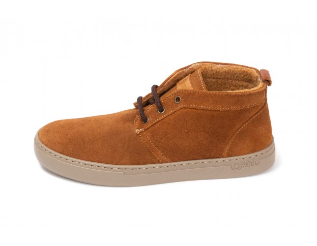 Ghete Natural World din piele intoarsa, model SUEDE WOOL 6722, Cuero