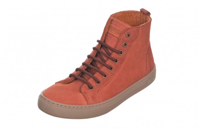 Ghete Natural World, din piele napa, model WOOL 6799, Portocaliu Bronce