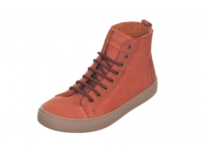 Ghete Natural World, din piele napa, model WOOL 6799, Portocaliu Bronce