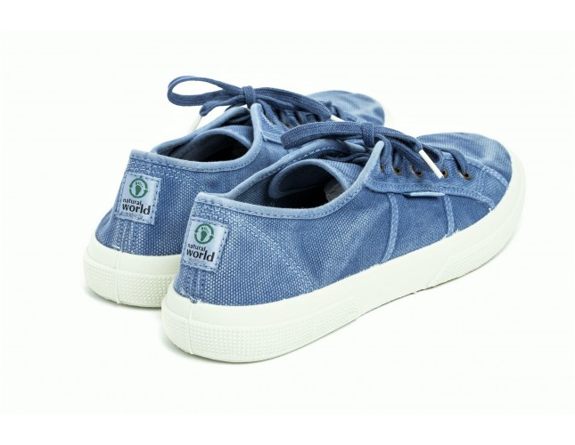 Tenisi Natural World, model Basquet 901B, Albastru Celeste/Tejano, aspect Stone-Washed