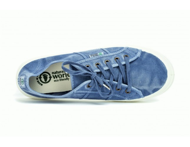 Tenisi Natural World, model Basquet 901B, Albastru Celeste/Tejano, aspect Stone-Washed