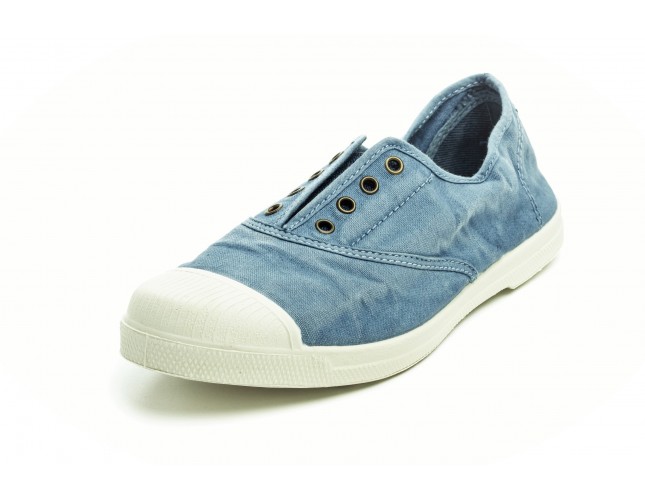 Tenisi Natural World, model Elastico 3102, Albastru Tejano aspect Stone-Washed
