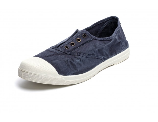 Tenisi Natural World, model Elastico 3102, Albastru Marin aspect Stone-Washed