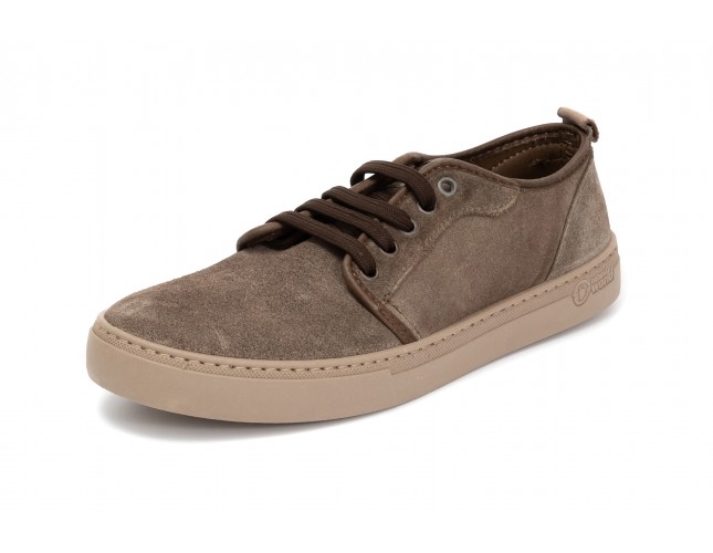 Pantofi Natural World, din piele intoarsa, model 6761, Maro Castano