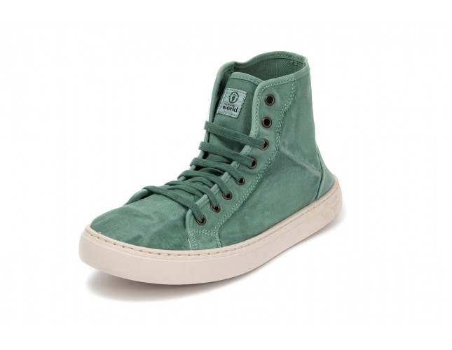 Bascheti Natural World, model BOTA 6608, Verde Albahaca aspect stone-washed