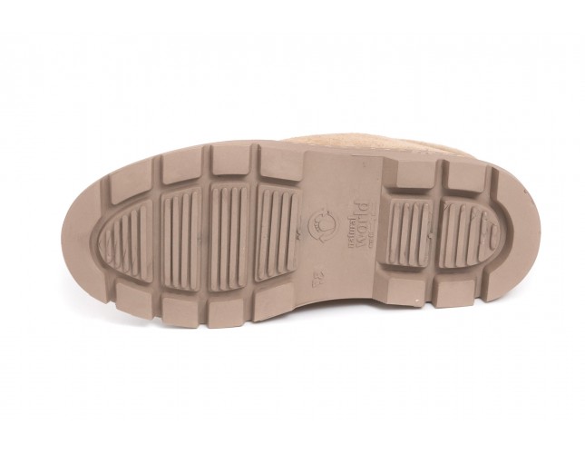 Ghete Natural World, din piele intoarsa, model 7154, Bej