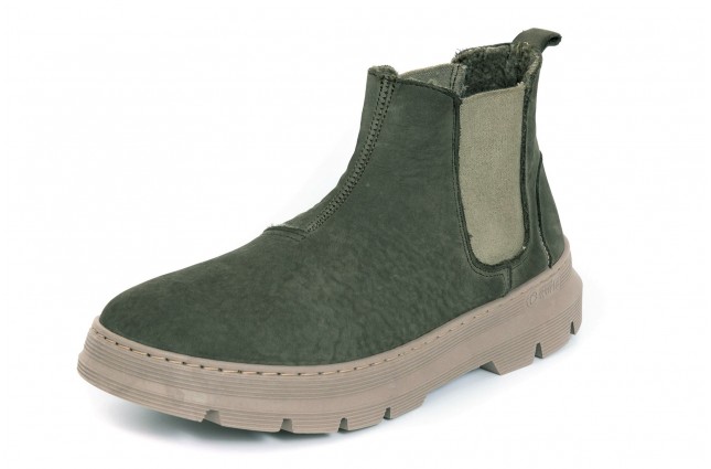 Ghete Natural World, din piele naturala, model 7182B, Verde Forest