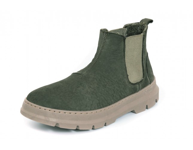 Ghete Natural World, din piele naturala, model 7182B, Verde Forest