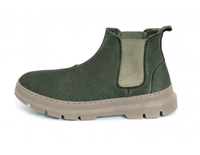 Ghete Natural World, din piele naturala, model 7182B, Verde Forest