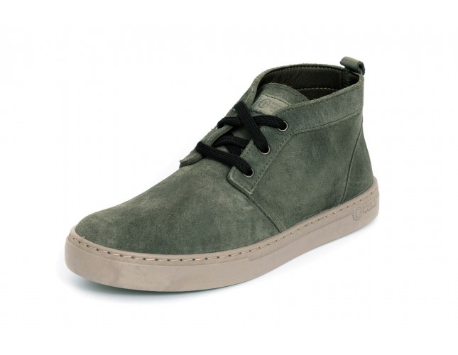 Ghete Natural World, din piele intoarsa, model 6762, Verde Forest