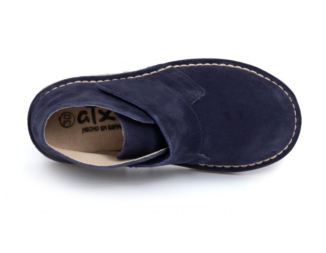 Ghete Safari pentru copii, piele intoarsa Marin velcro