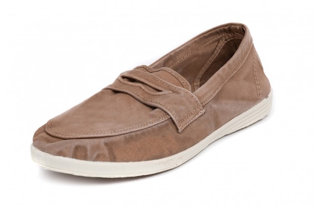 Pantofi din panza Natural World, model Antifaz, Bej, aspect Stone-Washed