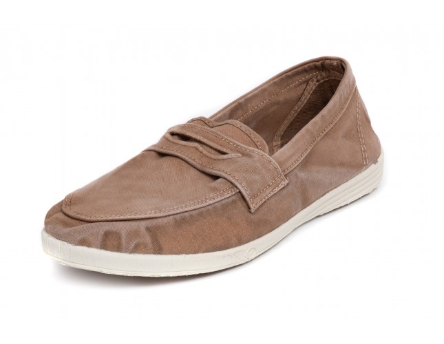 Pantofi din panza Natural World, model Antifaz, Bej, aspect Stone-Washed
