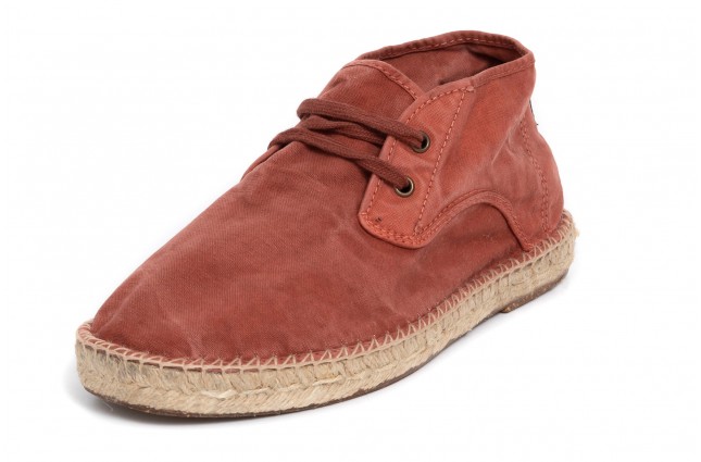 Espadrile Natural World, model Safari, Caramiziu, aspect Stone-Washed