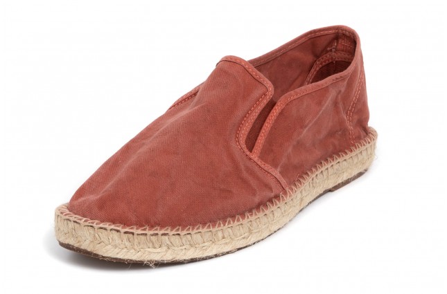 Espadrile Natural World, model Slip On, Caramiziu, aspect Stone-Washed