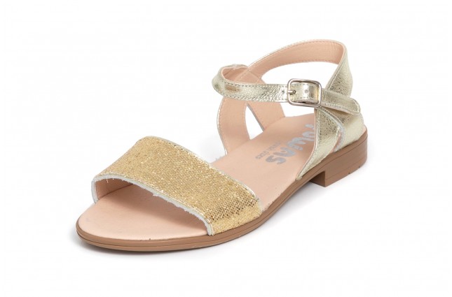 Sandale Yowas pentru copii, model Laminado, Auriu