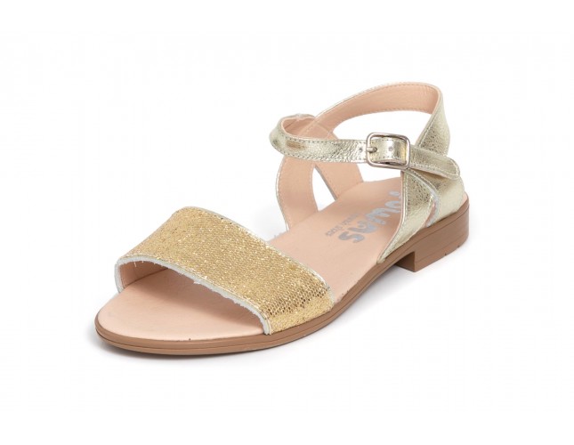 Sandale Yowas pentru copii, model Laminado, Auriu