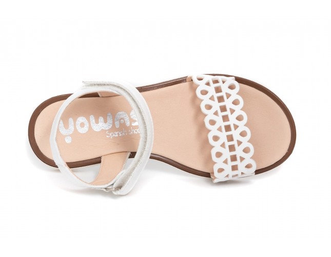 Sandale Yowas pentru copii, model Micronapa, Alb