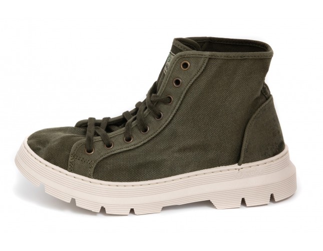 Ghete Natural World, model Bota 7101, Kaki, aspect Stone-Washed